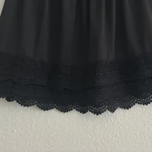 Elegant Black Lace Trim Mini Skirt thumbnail 4
