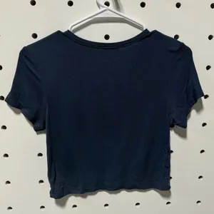 Zara Blue Women's cropped top size large thumbnail 3