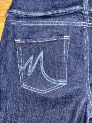 Maurices Jeans Women's Size 12 Regular Dark Wash Skinny Taper Leg Embroidered thumbnail 12