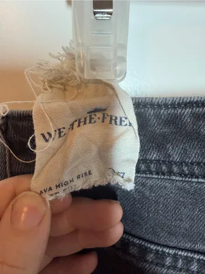 We The Free Ava High Rise Baggy Jeans in Washed Black thumbnail 9