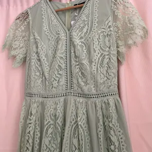 Merokeety Green Flutter Sleeve Sundress for Wedding Guest thumbnail 4