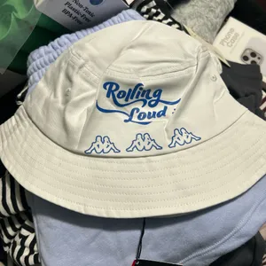 White and blue rolling loud Kappa bucket hat thumbnail 1