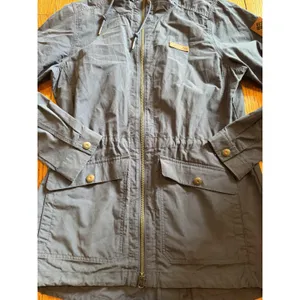 Columbia Jacket Womens Medium Blue/Gray Hooded Parka Drawstring Waist Pockets thumbnail 4