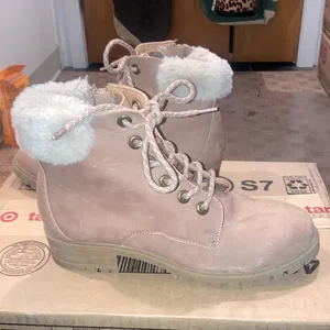 Tan Furry Trim Madden Girl Booties - Size 7.5 thumbnail 4