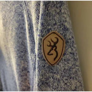 Browning‎ Women's Blue Purple Heathered Fleece Hoodie Sweatshirt Size M thumbnail 4