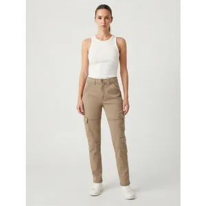Abercrombie & Fitch High Rise Relaxed Cargo Utility Pants Tan Brown Size 26/2 thumbnail 12