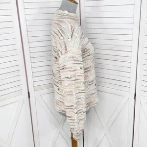 Loft Space Dyed Knobby Bobble Mock Neck‎ Sweater Cream Beige XSmall XS thumbnail 4