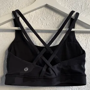 Lululemon Women's Black Camouflage Sports Bra thumbnail 2