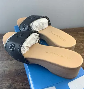 Jack Rogers Leather Breaker Clog Sandals Black NIB‎ size 8.5 thumbnail 5