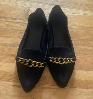 ASOS Suede Point Toe Flat thumbnail 1