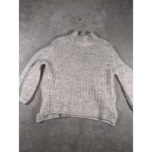 Anthropologie Pilcro‎ Long Line Cable Tunic Sweater Ivory SZ xxs thumbnail 2