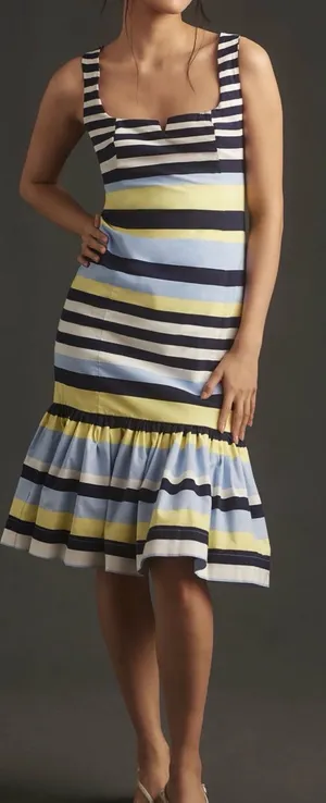Anthropologie Maeve NWT Sleeveless Square Neck Midi Dress thumbnail 1
