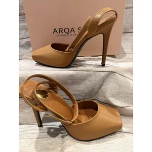 NIB Arqa Stiletto High Heel Sandals Adjustable Ankle Strap Peep Toe Size 39/8.5 thumbnail 5