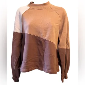 Abercrombie & Fitch‎ Women’s Medium Mini Mockneck Colorblock Fleece Sweatshirt thumbnail 8