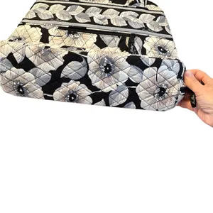 Vera Bradley Camellia Bowler Style Zip Quilted Shoulder Bag thumbnail 4