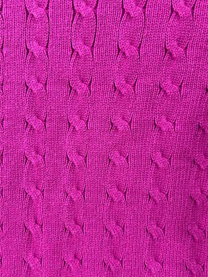 Ralph Lauren Pink Cable Knit Sweater S Preppy Academia Coastal thumbnail 6