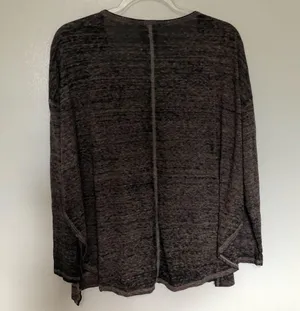 Free People Movement Long Sleeved Burnout Tee Shirt Side Split New Medium thumbnail 4