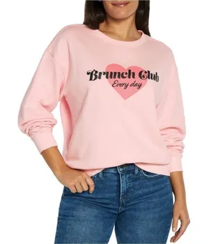NWT Wildfox Graphic Crewneck “Brunch Club Everyday” Sweatshirt Size‎ Medium thumbnail 1