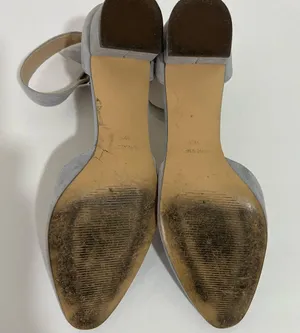 Nine West Dusty Blue Gray Suede Leather Block Heels Size 10 thumbnail 9