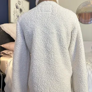 Abercrombie & Fitch Soft Women's White Full Zip Sherpa Fleece Jacket Sz XS thumbnail 4