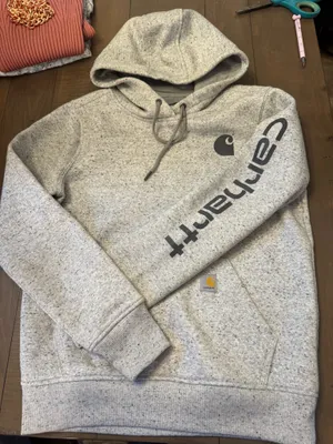 Carhartt Size XS Womens Speckled Gray Hoodie thumbnail 1