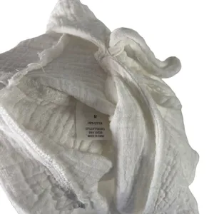 Miami Women's Size Medium White Gauze Cottage Beach Cropped‎ Babydoll Top thumbnail 6