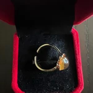 Chunky Gold Statement Ring for Women Gold Crystal Knuckle Ring Size 7 thumbnail 3