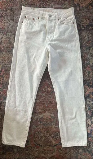 Levi’s 501 Straight Leg Jeans - White - 26 thumbnail 5
