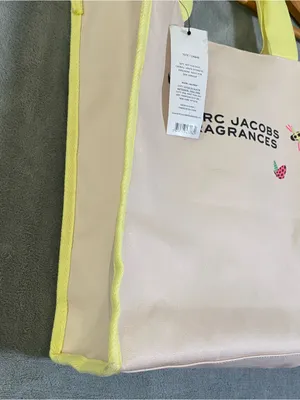 Marc Jacobs Fragrances‎ Pink and Yellow Canvas Tote Bag limited edition thumbnail 7