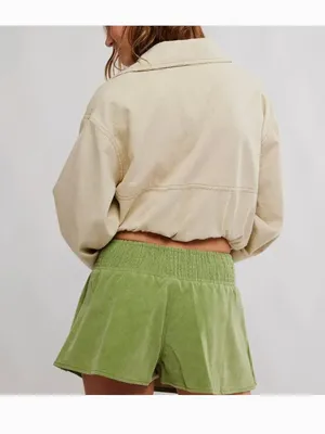 NWOT FREE PEOPLE X We The Free Paradise Found Suede Skort Going Green pocket XS thumbnail 4