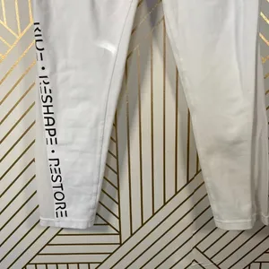 Alo Yoga Cropped Leggings Ride Reshare Restore‎ Mesh Panels White Size Medium thumbnail 3