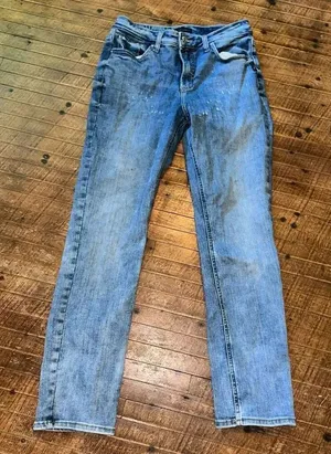 Silver distressed acid wash Avery Straight 30x31 jeans thumbnail 1