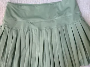 Gold Hinge Pleated Mint Green Women's Skirt thumbnail 3