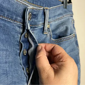 Seven For All Mankind Josephine Squiggle Button Fly Slim Straight Denim‎ Jeans thumbnail 6