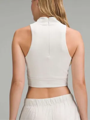 Lululemon Ribbed Softstreme Mockneck Cropped Tank Size Medium thumbnail 3