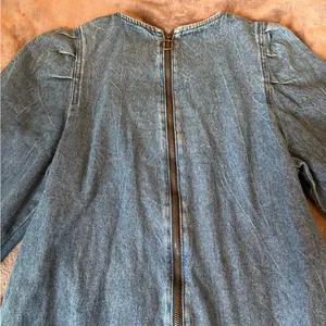 Free People Dress Womens 0 Blue Mini Denim Self Control Jean Puff Sleeve A Line thumbnail 7