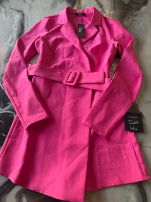 Lulus Romper Blazer Rosa Fucsia con Cinturón Talla XS Nuevo thumbnail 1