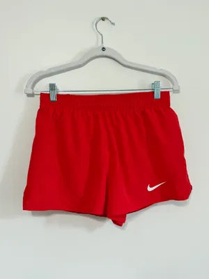 Nike Women’s Dri Fit Athletic Shorts Size Small Red Running thumbnail 2