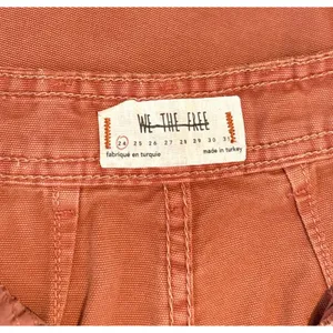 We The Free People Women Pants Brown Hi Rise Wide Leg Canvas Baggy Chino Size 24 thumbnail 3