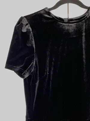 NOTUS Evening Gown Womens M Black Velvet Sheer Maxi Dress Formal Holiday NWT thumbnail 9