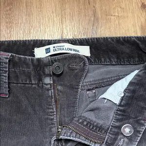 Vintage GAP Women's Y2K Dark Brown Ultra Low Rise Flare Corduroy‎ Pants Size 6 thumbnail 3