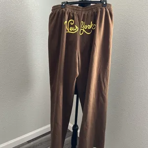 Brown Graphic Jogger Pants Size 1X thumbnail 4