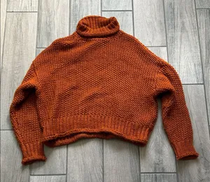 Forever 21 Chunky Knit Turtleneck Sweater - Orange thumbnail 1