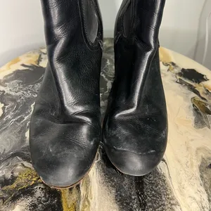 Frye Black Leather Chelsea Ankle Boots Block Heel thumbnail 4
