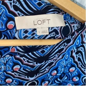 Loft Blue Paisley Blouse •Small thumbnail 5