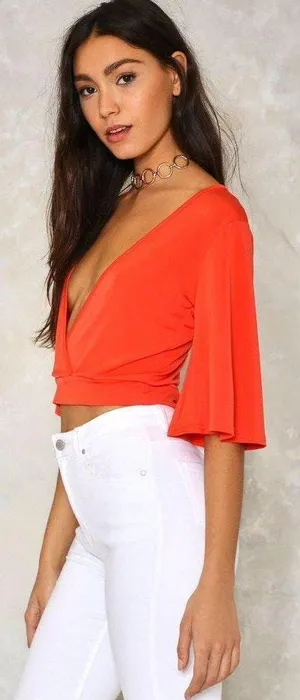 Nasty Gal Wrap Crop Top thumbnail 2