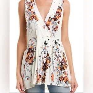 NWT Free People Back to Basics Floral Wrap Tunic/Dress thumbnail 3