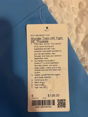 NWT lululemon wunder Train HR tight 28” *Pockets  thumbnail 2