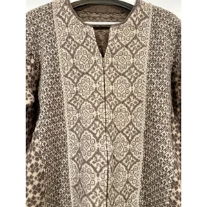 Vintage Talbots Lambswool Fair Isle Sweater Jacket Petite LNordic Folk thumbnail 4