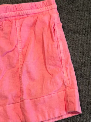 Universal Threads Pink Drawstring Linen-Blend Shorts‎ Womens Small S thumbnail 4